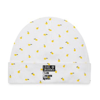 Vogel Vogel Vogel - Baby Premium Organic Mütze - Weiß/Zitronengelb - Vorne