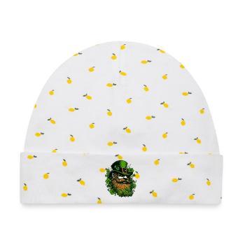 Leprechaun Irland - Baby Premium Organic Mütze - Weiß/Zitronengelb - Vorne