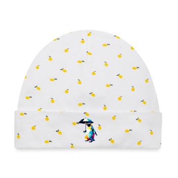 Bunte geometrische Pinguin Regenschirm Polygon Kunst - Baby Premium Organic Mütze - Weiß/Zitronengelb - Vorne