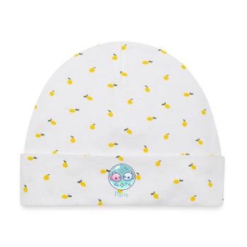 Süße Pisces Sternzeichen Astrologie Geschenk - Baby Premium Organic Mütze - Weiß/Zitronengelb - Vorne