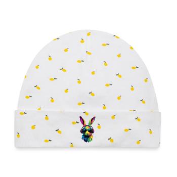 Hase Kaninchen Liebhaber Feldhase Bunny Süße Hasen - Baby Premium Organic Mütze - Weiß/Zitronengelb - Vorne