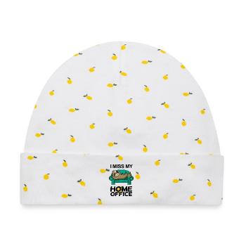 Home Office Spruch lustig - Baby Premium Organic Mütze - Weiß/Zitronengelb - Vorne