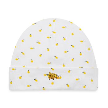Giraffe Giraffen - Baby Premium Organic Mütze - Weiß/Zitronengelb - Vorne