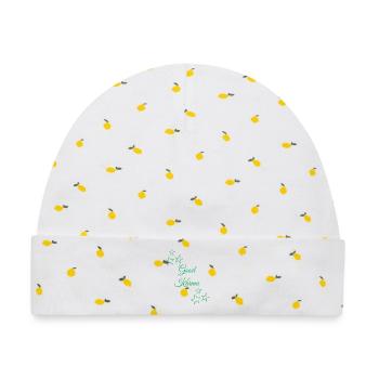 Good Karma - Baby Premium Organic Mütze - Weiß/Zitronengelb - Vorne