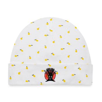 Sonnenuntergang Horizont Natur Apfelbaum Herbst - Baby Premium Organic Mütze - Weiß/Zitronengelb - Vorne