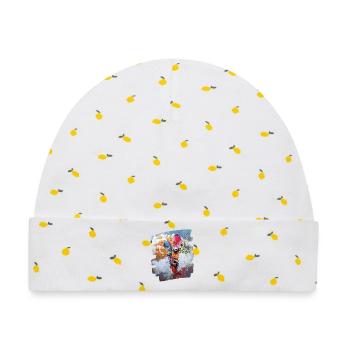 Snowboarder Pulverschnee - Baby Premium Organic Mütze - Weiß/Zitronengelb - Vorne
