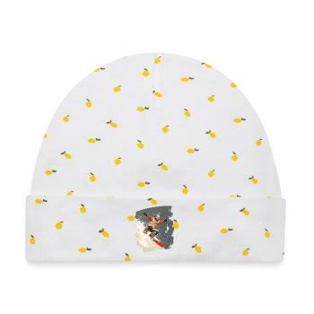 Snowboarder Pulverschnee - Baby Premium Organic Mütze - Weiß/Zitronengelb - Vorne