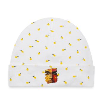 Spanische Flagge Spanien - Baby Premium Organic Mütze - Weiß/Zitronengelb - Vorne