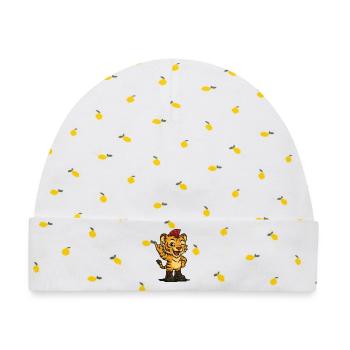 Punk Rock Cub - Baby Premium Organic Mütze - Weiß/Zitronengelb - Vorne