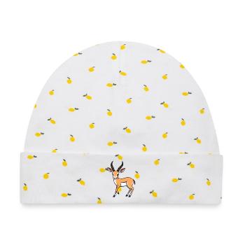 Gazelle - Baby Premium Organic Mütze - Weiß/Zitronengelb - Vorne