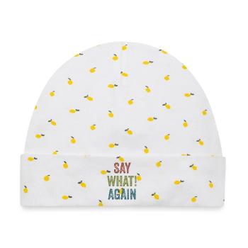 Pulp Fiction - Sag was! Wieder - Baby Premium Organic Mütze - Weiß/Zitronengelb - Vorne