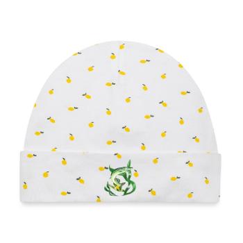 Hecht - Baby Premium Organic Mütze - Weiß/Zitronengelb - Vorne