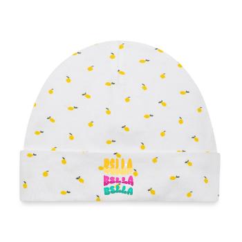 Bella - Baby Premium Organic Mütze - Weiß/Zitronengelb - Vorne