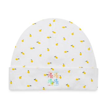 Armbruch Halloween Skelett Knochen Knochenbruch - Baby Premium Organic Mütze - Weiß/Zitronengelb - Vorne