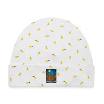Braunschweig Nachtlicht Stadtmotiv - Baby Premium Organic Mütze - Weiß/Zitronengelb - Vorne
