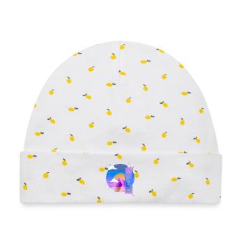 Vaporwave Pastell Gothic-Stil Ästhetischer Mix aus Retro - Baby Premium Organic Mütze - Weiß/Zitronengelb - Vorne