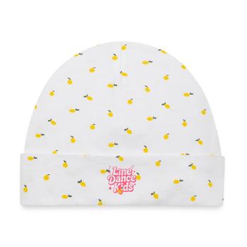 Linedance Kids - Tanz mit Herz - Musik Geschenk - Baby Premium Organic Mütze - Weiß/Zitronengelb - Vorne