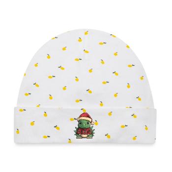 Dinosaurier stegosaurus Weihnachten - Baby Premium Organic Mütze - Weiß/Zitronengelb - Vorne
