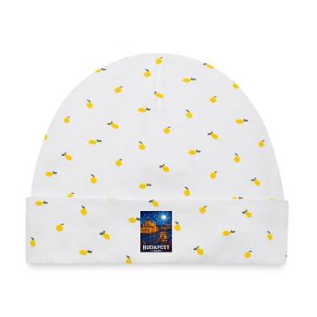 Budapest Ungarn - Baby Premium Organic Mütze - Weiß/Zitronengelb - Vorne