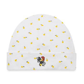 Kickerhahn Maskottchen - Baby Premium Organic Mütze - Weiß/Zitronengelb - Vorne