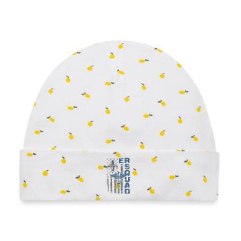 Caduceus Notfall-Wappen - Baby Premium Organic Mütze - Weiß/Zitronengelb - Vorne