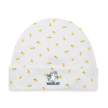 Einhorn Handball Wackler, Dribbler, Kinder - Baby Premium Organic Mütze - Weiß/Zitronengelb - Vorne