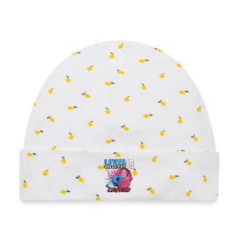 Level 19 Unlocked Legende Neon - Baby Premium Organic Mütze - Weiß/Zitronengelb - Vorne