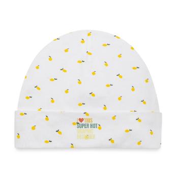 Ich liebe diesen superheißen Grafikdesigner Retro - Baby Premium Organic Mütze - Weiß/Zitronengelb - Vorne