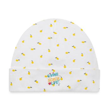 Leben im Scrub-Leben - Baby Premium Organic Mütze - Weiß/Zitronengelb - Vorne