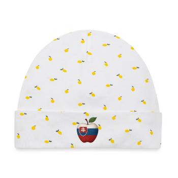 Slowakei - Baby Premium Organic Mütze - Weiß/Zitronengelb - Vorne