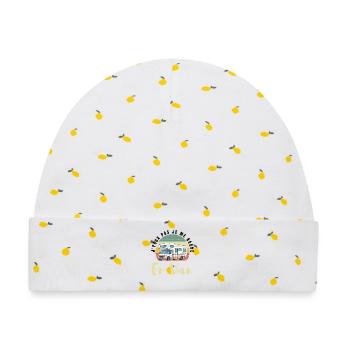 Ich kann nicht, ich fahre mit einem Van weg. - Baby Premium Organic Mütze - Weiß/Zitronengelb - Vorne