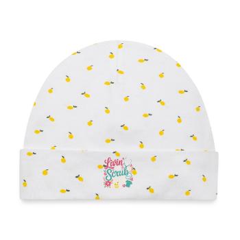 Livin' the Scrub Life - Baby Premium Organic Mütze - Weiß/Zitronengelb - Vorne