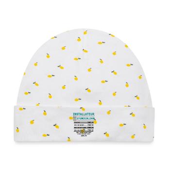Installateur Stundenlohn - Baby Premium Organic Mütze - Weiß/Zitronengelb - Vorne