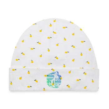 Snowboard Vibes für Snowboard - Baby Premium Organic Mütze - Weiß/Zitronengelb - Vorne