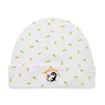 Schwitzen Sprüche Lustiges Schwitzen Geschenk - Baby Premium Organic Mütze - Weiß/Zitronengelb - Vorne