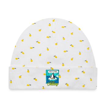 Das Ist In Ordnung - Baby Premium Organic Mütze - Weiß/Zitronengelb - Vorne