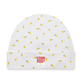 Corn Dog - Baby Premium Organic Mütze - Weiß/Zitronengelb - Vorne