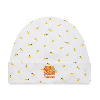 Sonnenaufgang von Fuerteventura - Baby Premium Organic Mütze - Weiß/Zitronengelb - Vorne