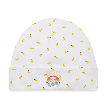 Area 51 Nevada UFO Retro Design - Baby Premium Organic Mütze - Weiß/Zitronengelb - Vorne