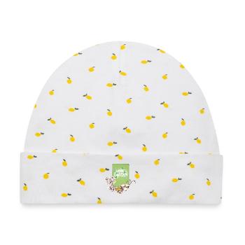 Haus Garten Florale Illustration - Baby Premium Organic Mütze - Weiß/Zitronengelb - Vorne
