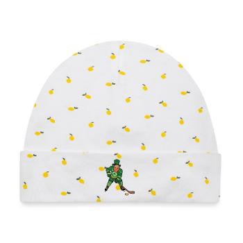 Hockey St. Patricks Tag - Baby Premium Organic Mütze - Weiß/Zitronengelb - Vorne