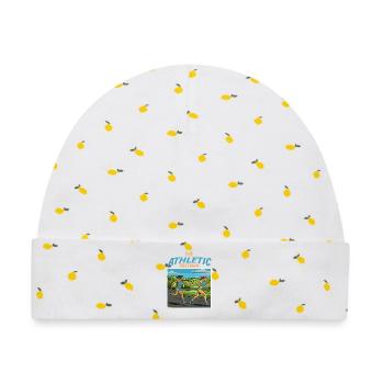 Staffellauf: The Athletic Postman - Baby Premium Organic Mütze - Weiß/Zitronengelb - Vorne