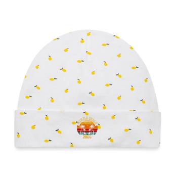 Myrtle Beach Retro Sonnenuntergang 2026 - Baby Premium Organic Mütze - Weiß/Zitronengelb - Vorne