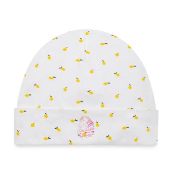  Juste Une Fille Qui Aime Les Chevaux Pferde - Baby Premium Organic Mütze - Weiß/Zitronengelb - Vorne
