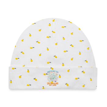 Entwirrte Schnur Angeln Humor - Baby Premium Organic Mütze - Weiß/Zitronengelb - Vorne