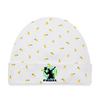 Padel - Baby Premium Organic Mütze - Weiß/Zitronengelb - Vorne