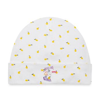 Offline   - Baby Premium Organic Mütze - Weiß/Zitronengelb - Vorne