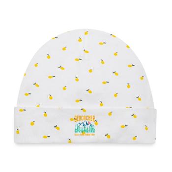 Geocacher Been There Found That Mountain Graphic - Baby Premium Organic Mütze - Weiß/Zitronengelb - Vorne