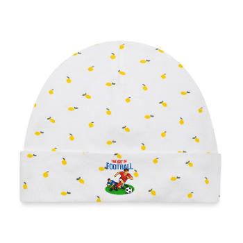 Kunst des Fußballs: Dribbling - Baby Premium Organic Mütze - Weiß/Zitronengelb - Vorne