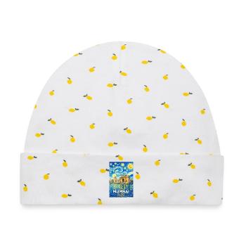 Mumbai Indien Sternennacht - Baby Premium Organic Mütze - Weiß/Zitronengelb - Vorne